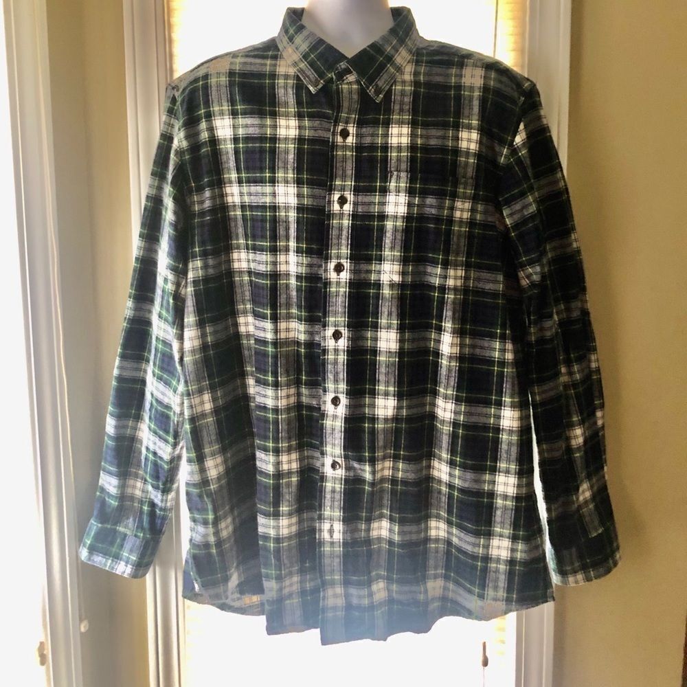 L.L. Bean Traditional Fit Large Tall Plaid Shirt - Picture 2 of 4